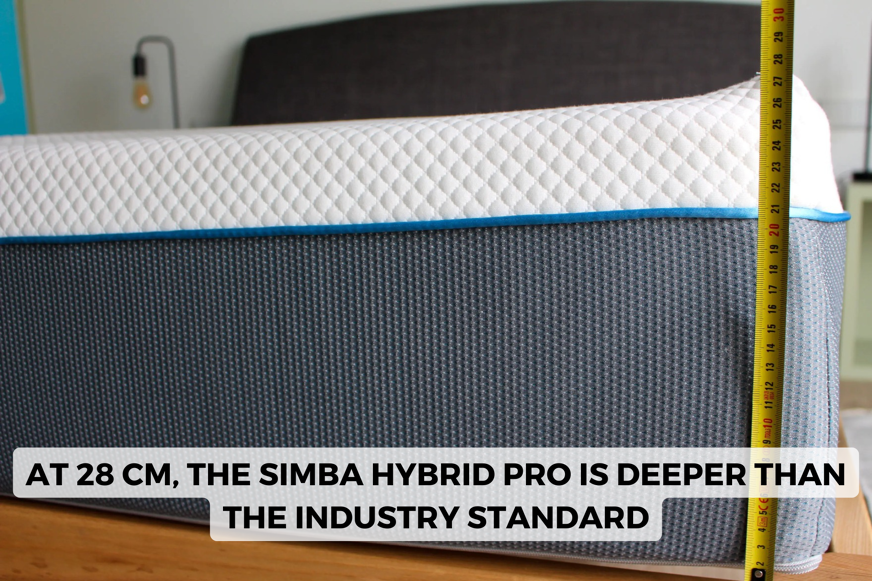 Simba Hybrid Pro mattress depth